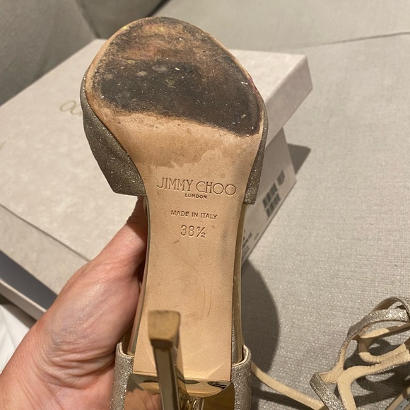 Jimmy Choo Dusty Glitter shoes size 38.5 - Picture 4 of 14